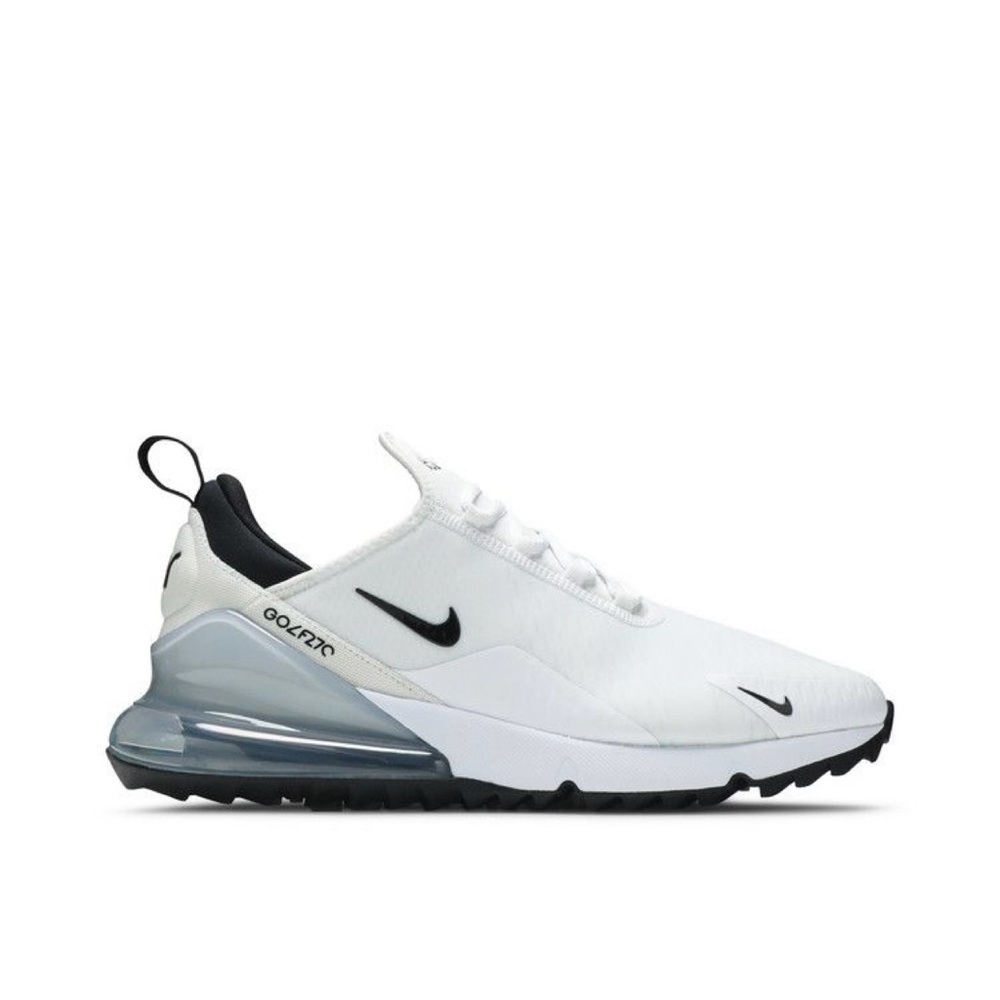 Nike White and Black Air Max 270 Golf Sneakers